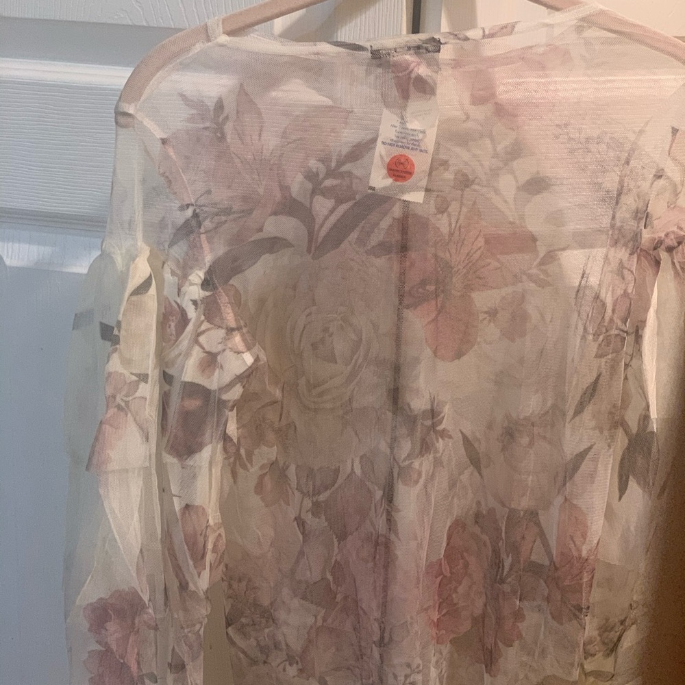 Floral sheer top